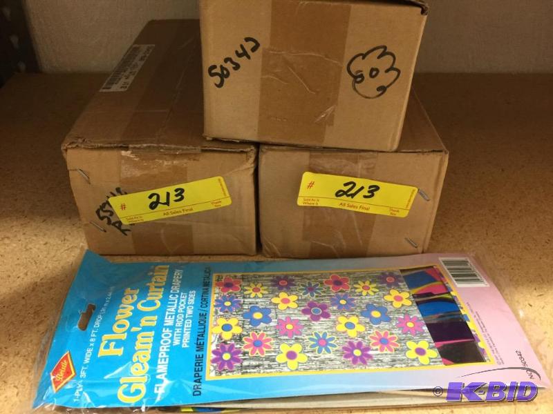 lot 213 image: Mixed Metallic Curtain Lot