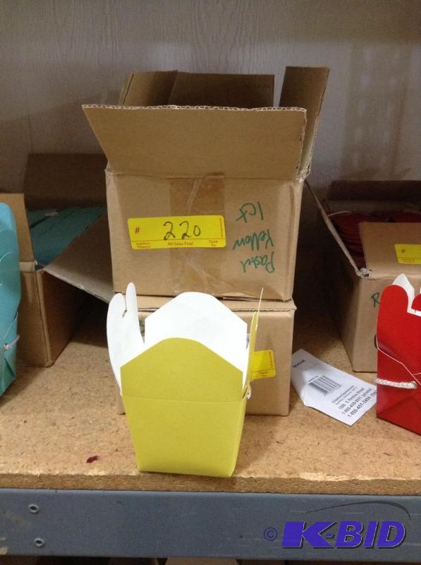 lot 220 image: Yellow Pint Take Out Style Containers