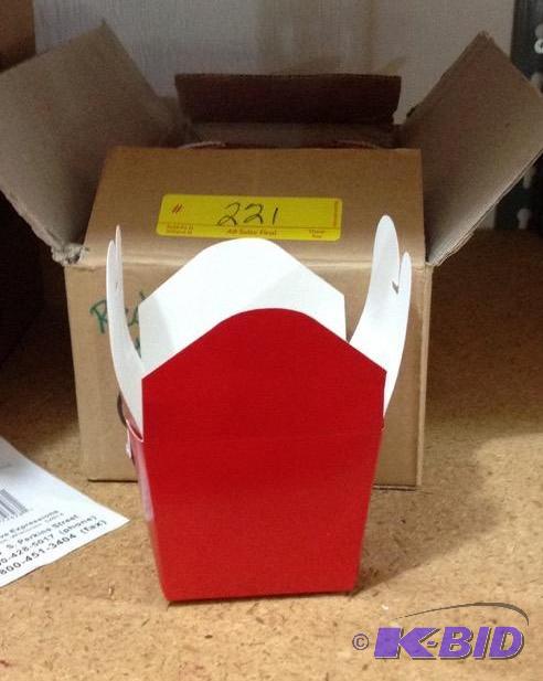 lot 221 image: Red Pint Take Out Style Containers