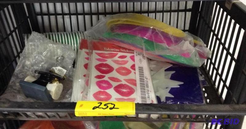 lot 252 image: Lips Stickers. Colorful Visors and more