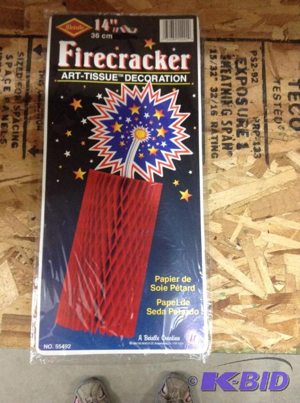 lot 45 image: Firecracker Tissue Decoration