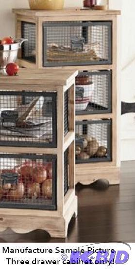 Rustic Three Drawer Wire Cabinet -&nbspKeep ...