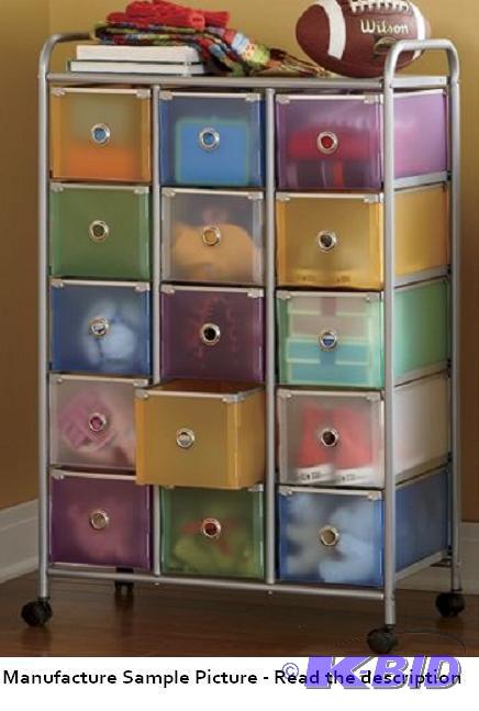 15-Drawer Colorful Storage Cart - Turns any m...