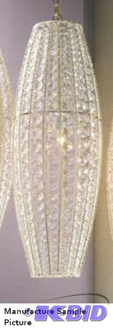 Large Crystal Lamp -&nbspStunning beaded fra...