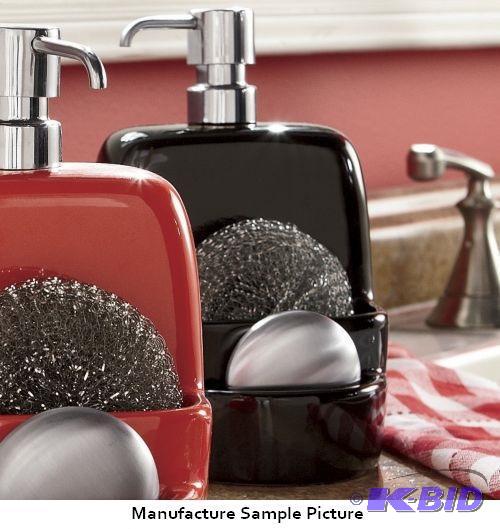 Soap Dispenser with Scrubber and Metal Odor R...