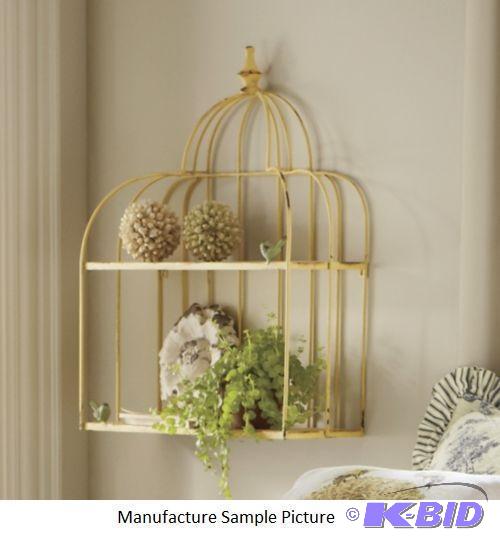 Yellow Bird Cage Shelf - Charming on a dresse...