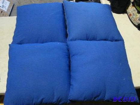 Four Blue Pillows - Pillows are 19&quot squa...