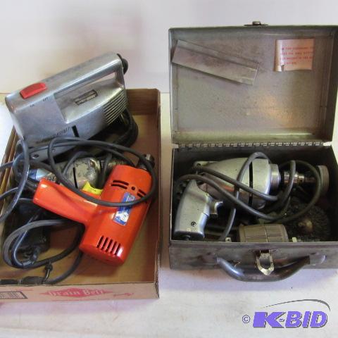 lot 105 image: Saber Saw, Drills, Bits