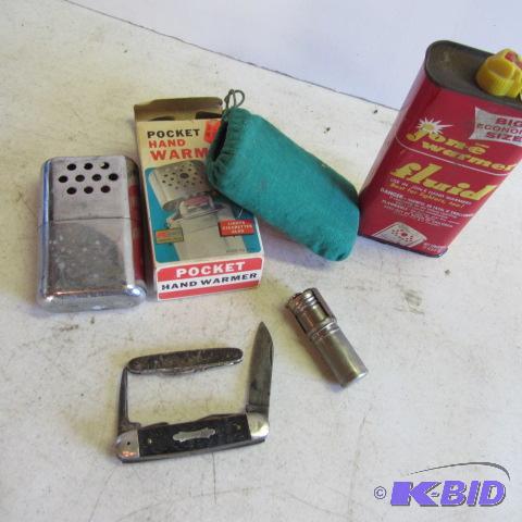 lot 178 image: Pocket Hand Warmers, Knives