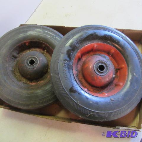 lot 197 image: Hard Rubber Wheels