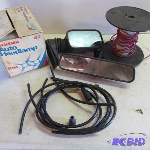 lot 210 image: Mirrors, Headlamp, Wires