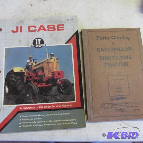 lot 213 image: JI Case Manual, Caterpillar Parts Catalog