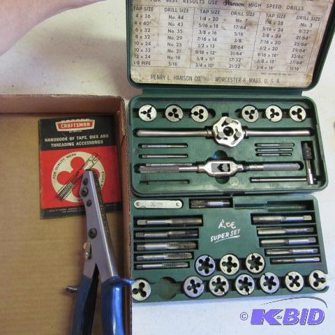 lot 79 image: Tap & Die Set, Tin Snips