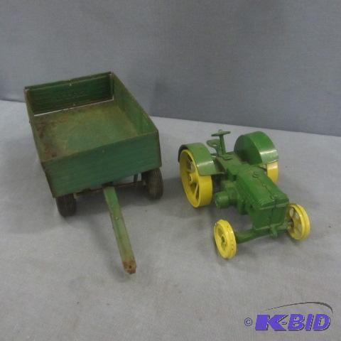 lot 123 image: JD Tractor, Farm Wagon