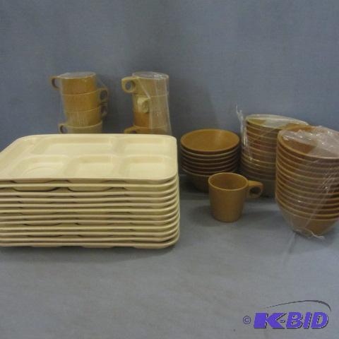 lot 176 image: Dinner Trays, Cups, Bowls