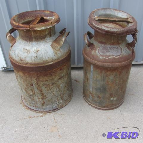 lot 201 image: Vintage Milk Cans