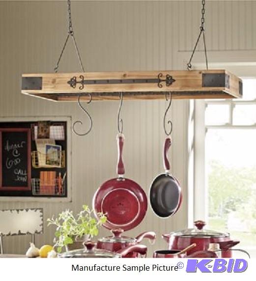 lot 24 image: Wooden&nbspPot Rack -&nbspDont just store ...