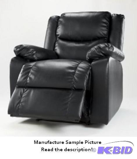 lot 26 image: Black Like Leather Recliner Massage Chair Who...