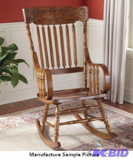 lot 30 image: Carved Classic Rocking Chair - Timeless, hist...