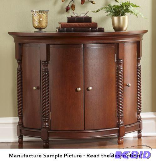 lot 40 image: Demilune Console - Spacious center cabinet an...