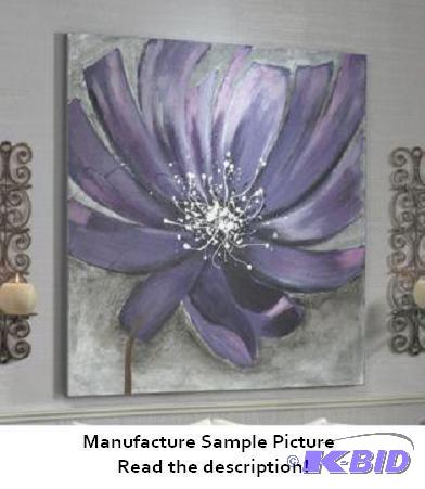 lot 41 image: Midnight Blossom Flower Painting - This lush ...