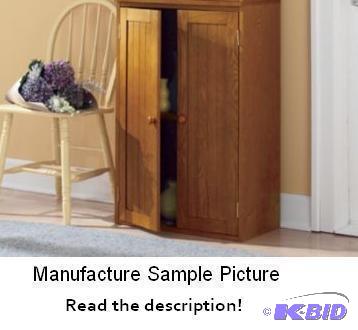 lot 47 image: Oak Exclusive Stacking Cabinet - Has one adju...