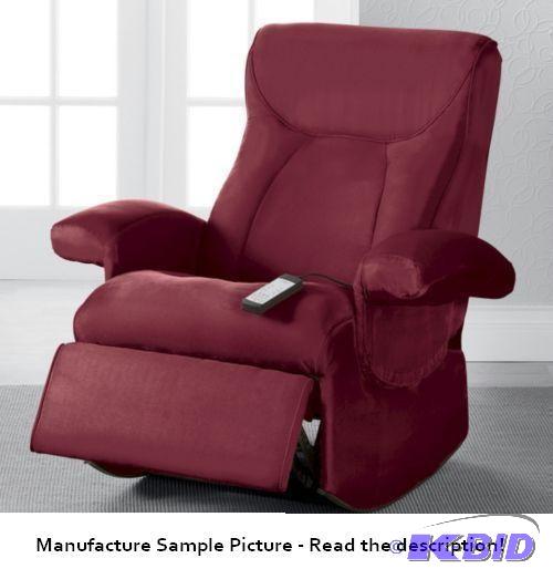 lot 49 image: Burgundy Rocker Massage Chair - Rock away or ...