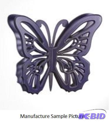 lot 5 image: Butterfly Wall Sculpture - Purple - Set your ...