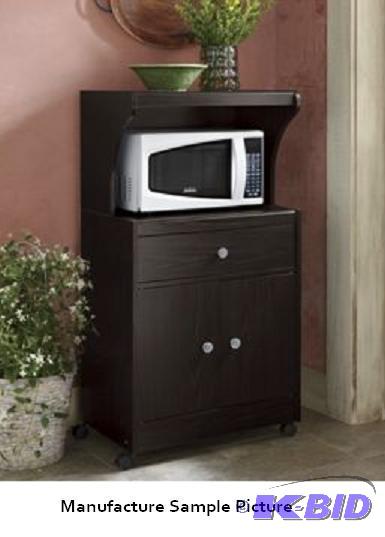 lot 50 image: Microwave Cart - Espresso - A handy helper in...