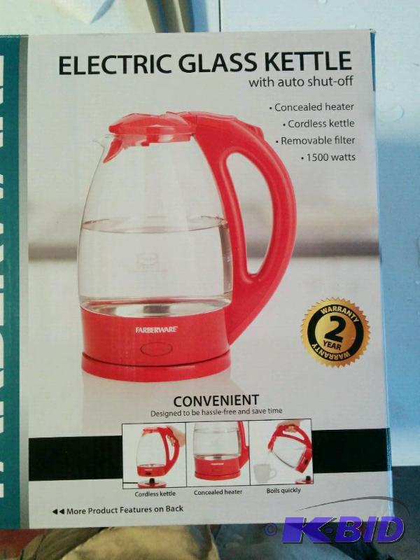 lot 12 image: Farberware Electric Glass Kettle