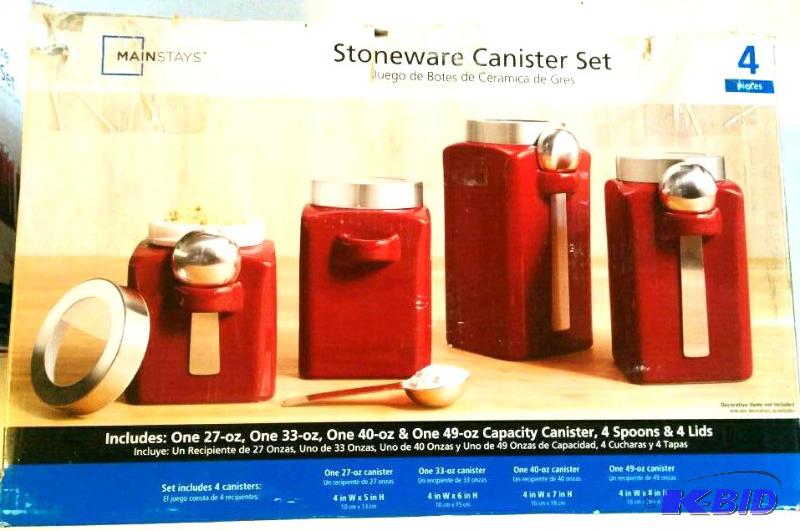 lot 31 image: Stoneware Canister Set
