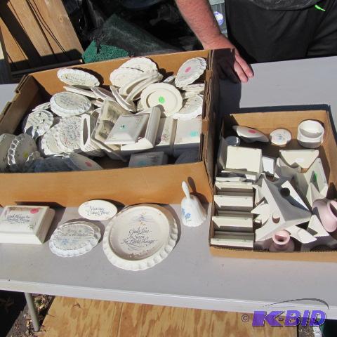 lot 144 image: Bisque Plaques & Boxes