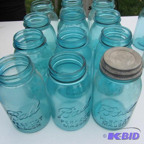 lot 277 image: Blue Canning Jars