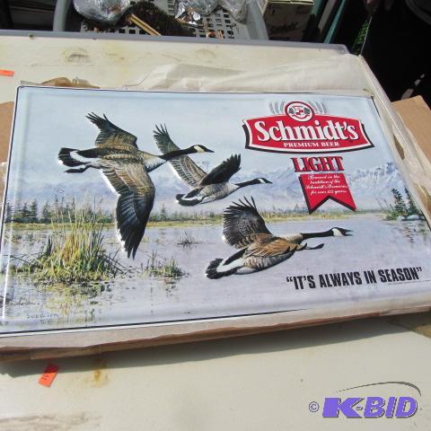 lot 34 image: Schmidt Tin Signs