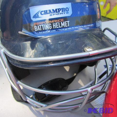 lot 84 image: New Batting Helmets, Pads