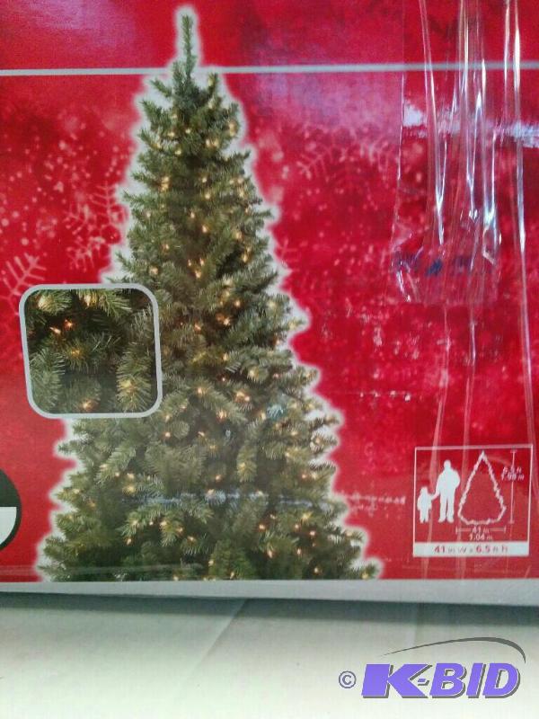 6.5 foot pre-lit Christmas tree