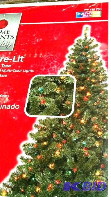 6.5 foot pre-lit Christmas tree