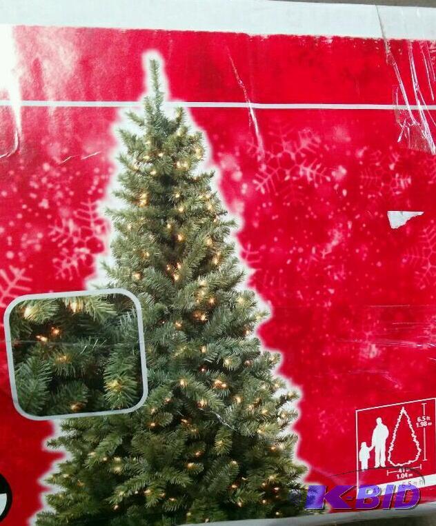 6.5 foot pre-lit Christmas tree