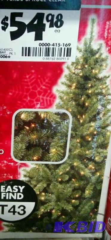 6.5 foot pre-lit Christmas tree