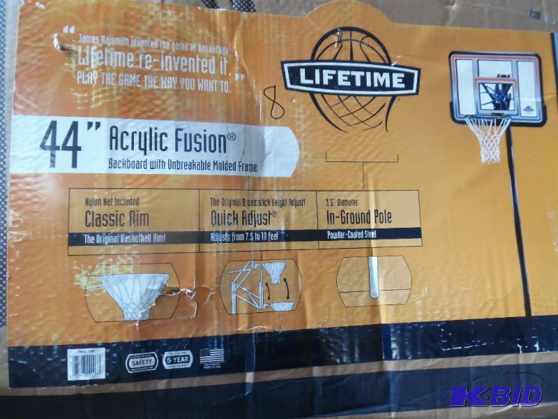 Basketball net and backboard