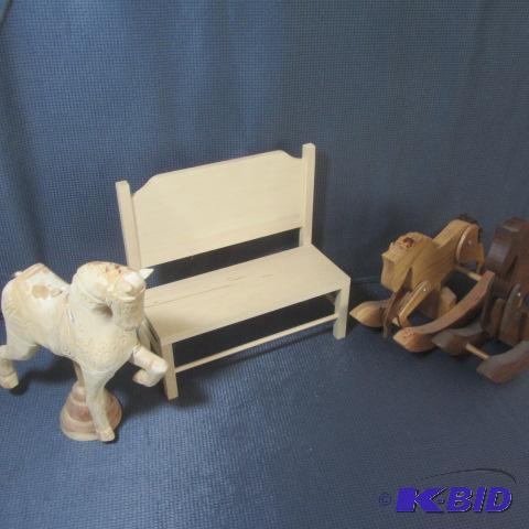 lot 142 image: Doll Bench, Horses
