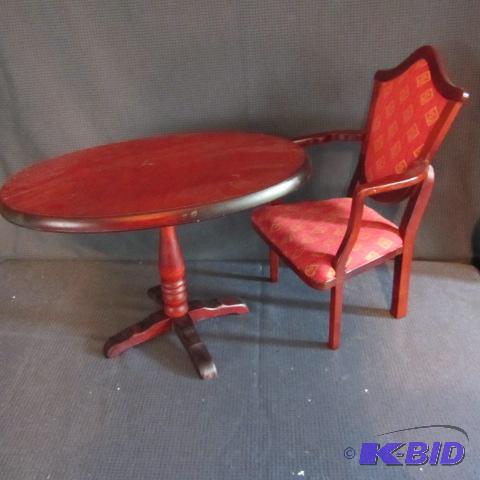 lot 204 image: Oval Doll Table, Arm Chair