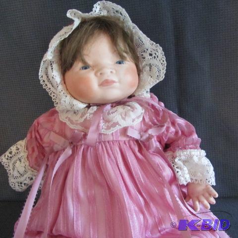 lot 255 image: Porcelain Handmade Doll