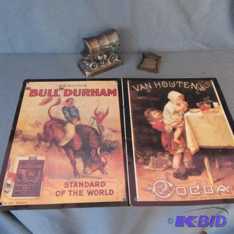 lot 327 image: Tin Signs, Antique Clip, Bank