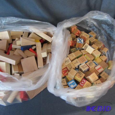 lot 341 image: Wooden Alphabet & Building Blocks
