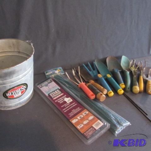 lot 385 image: Plant Stakes, Gardening Tools