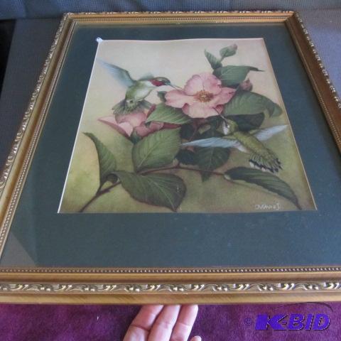 lot 40 image: Hummingbird Print