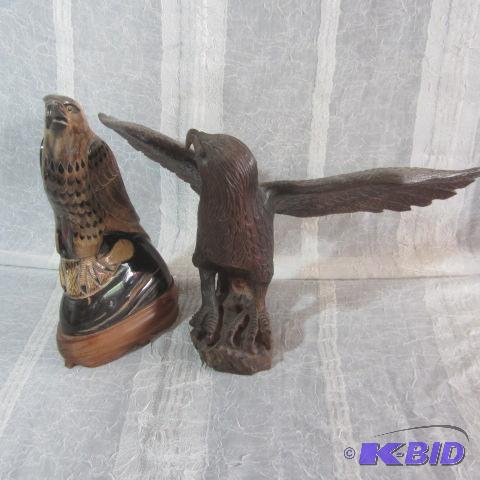 lot 408 image: Wood Carved Eagles