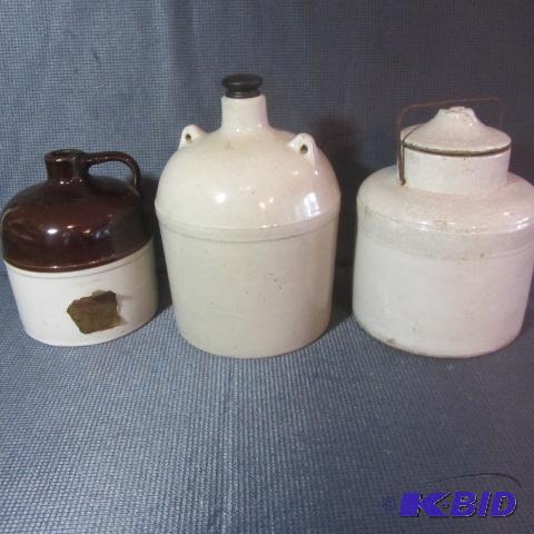 lot 412 image: Crockery Jugs & Canning Jar