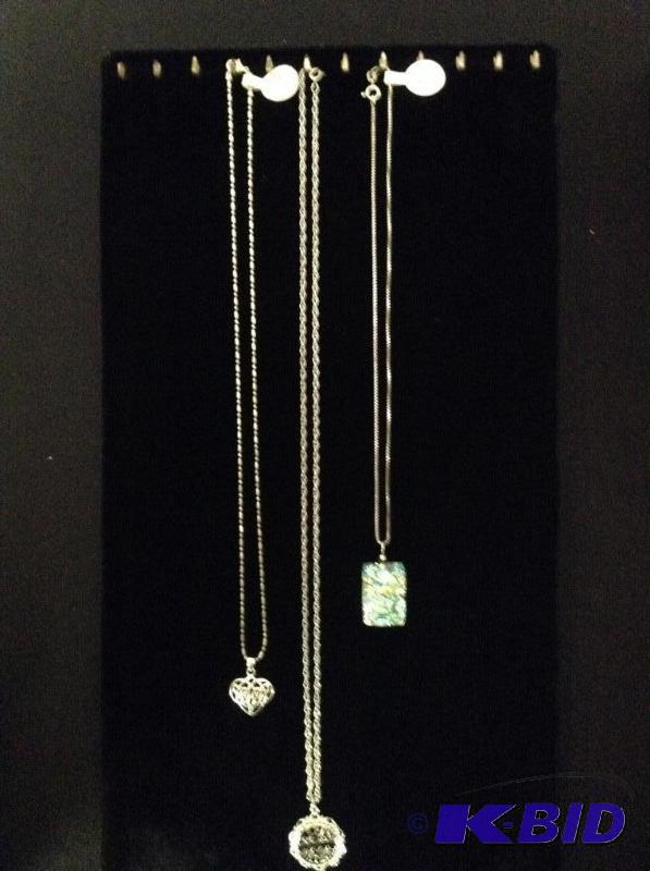 3 Sterling Necklaces
